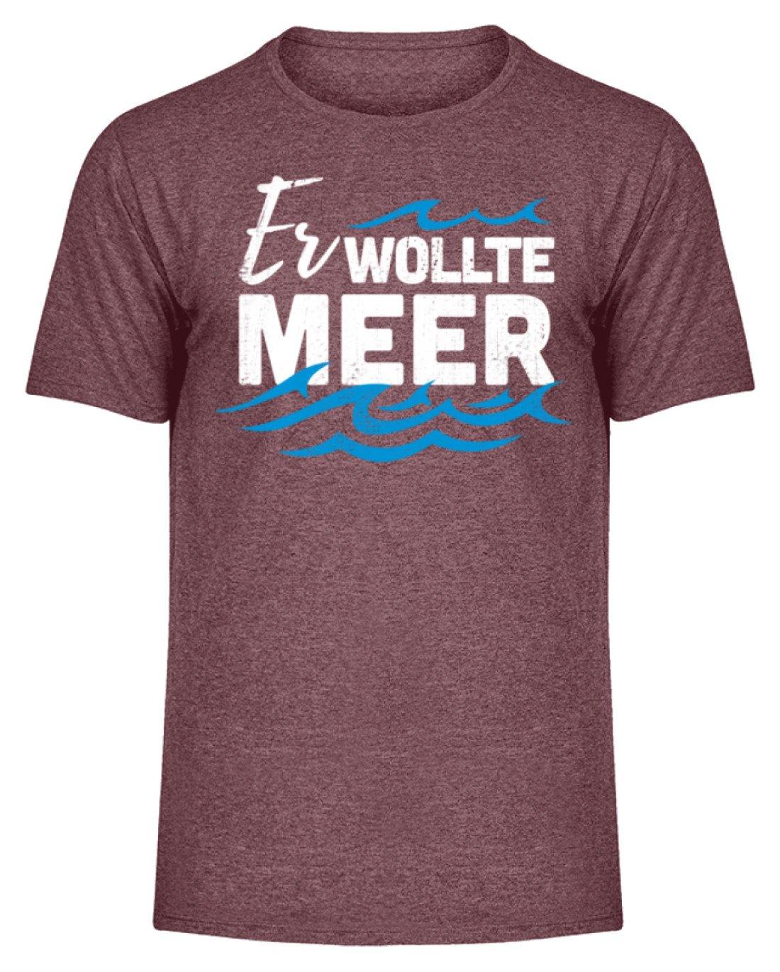 Er wollte Meer - Norddeutsch  - Herren Melange Shirt