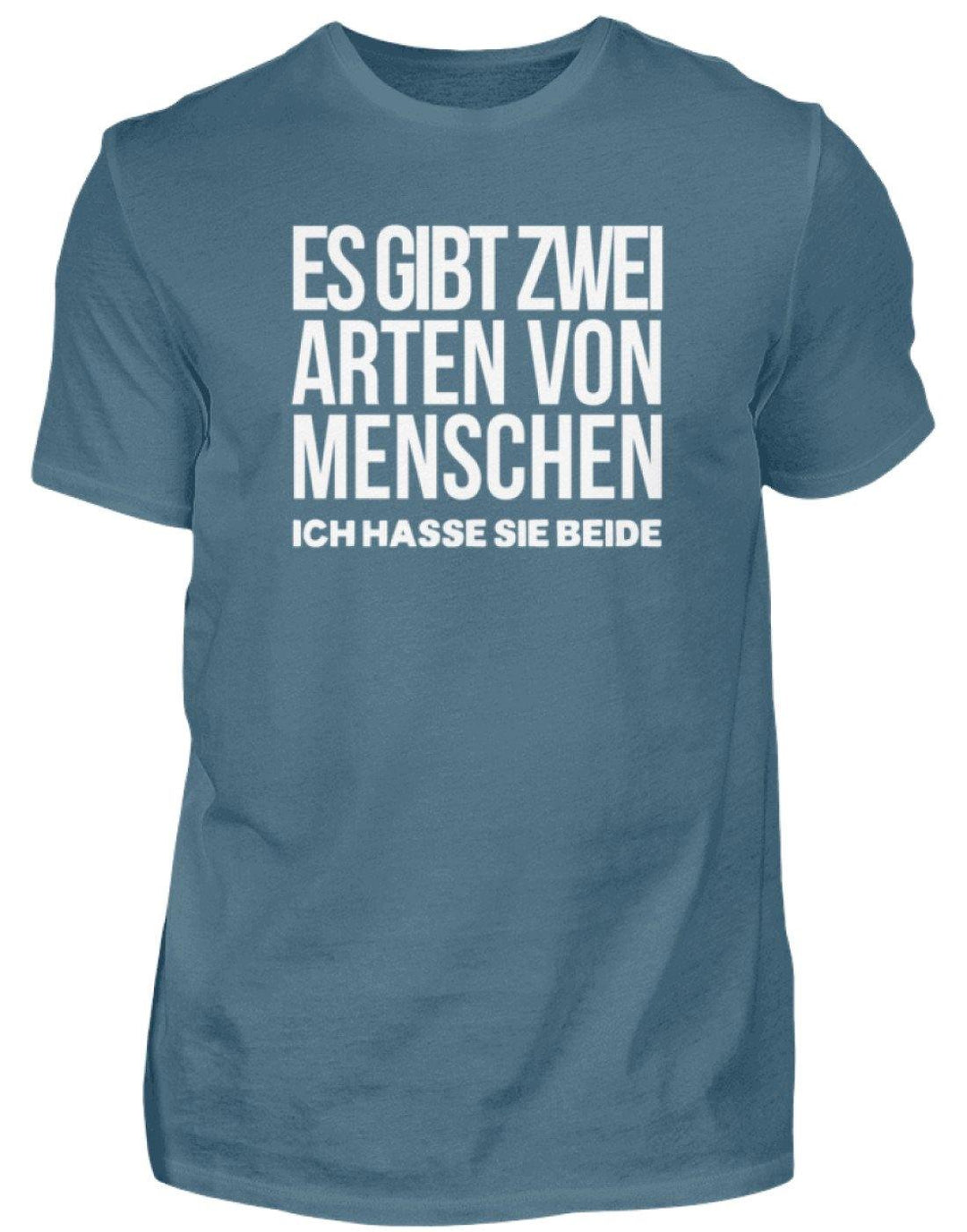 2 ARTEN MENSCHEN - WORDS ON SHIRTS  - Herren Shirt - Words on Shirts Sag es mit dem Mittelfinger Shirts Hoodies Sweatshirt Taschen Gymsack Spruch Sprüche Statement