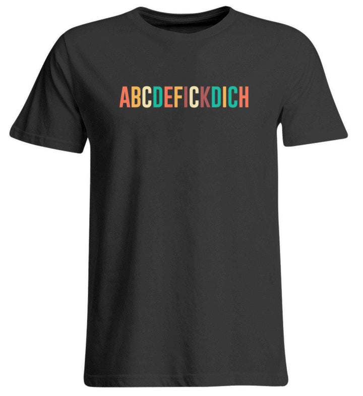 ABCDEFICKDICH - Words on Shirts  - Übergrößenshirt - Words on Shirts Sag es mit dem Mittelfinger Shirts Hoodies Sweatshirt Taschen Gymsack Spruch Sprüche Statement
