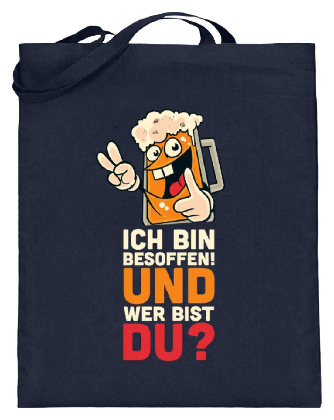 Ich bin Besoffen! Wer bist Du? - WOS  - Jutebeutel (mit langen Henkeln)