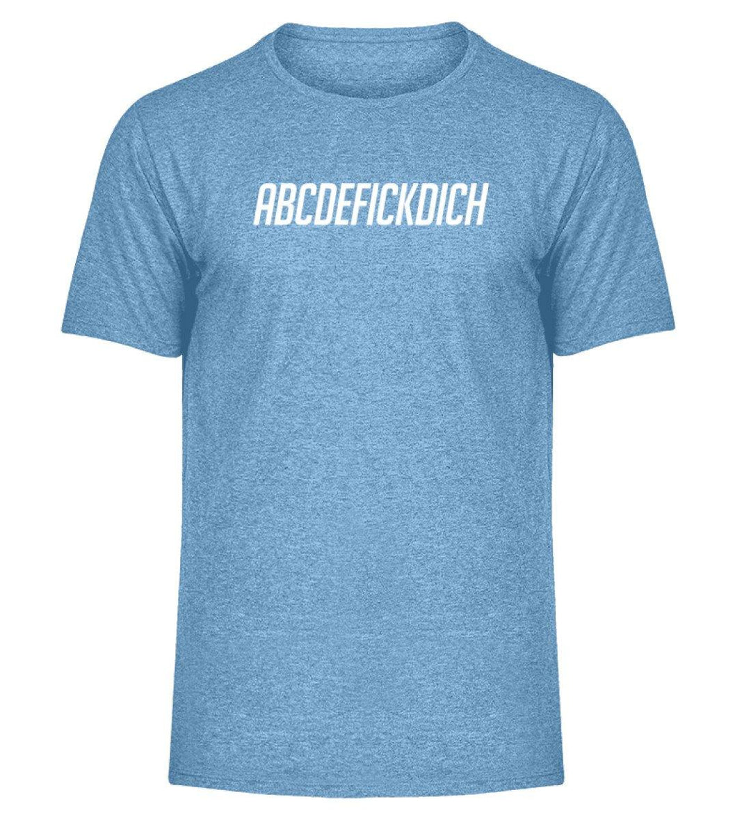ABCDEFICKDICH -  Words on Shirts - PR  - Herren Melange Shirt - Words on Shirts Sag es mit dem Mittelfinger Shirts Hoodies Sweatshirt Taschen Gymsack Spruch Sprüche Statement