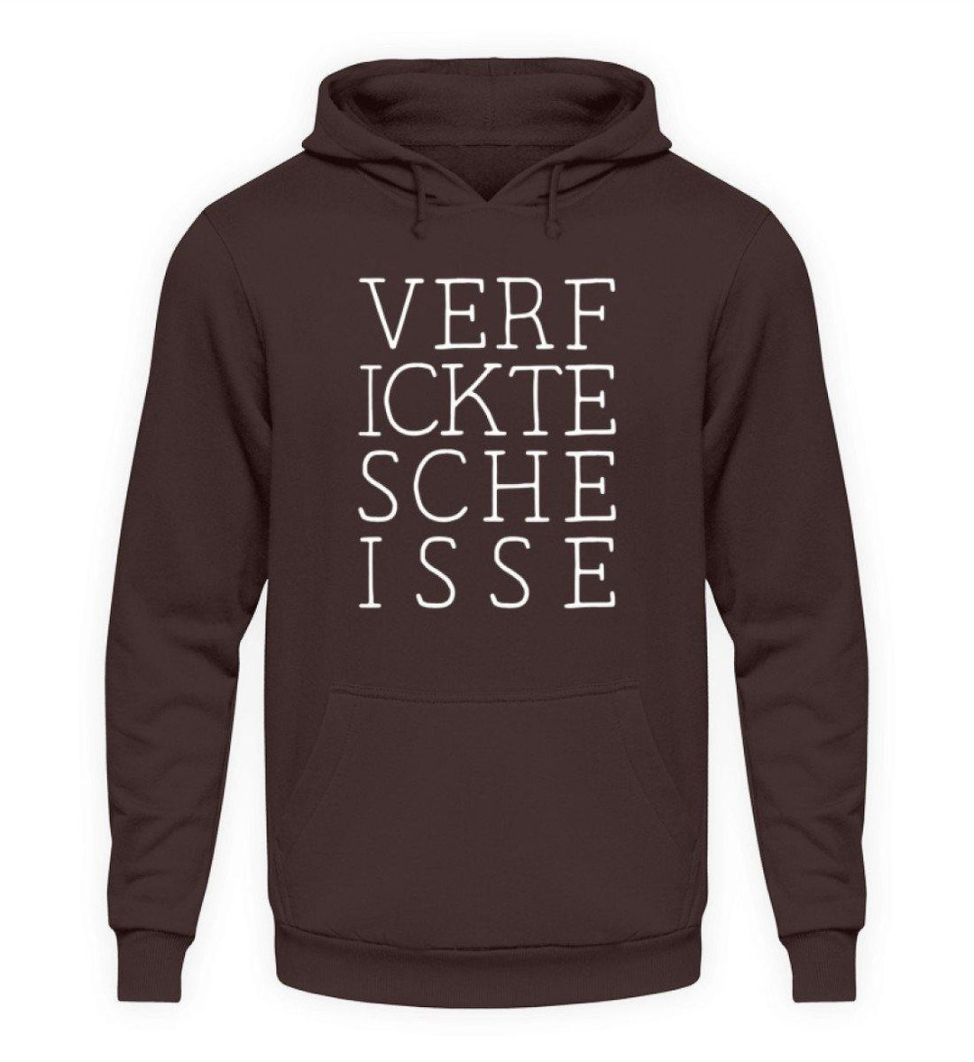 Verf ickte sche isse - Words on Shirts  - Unisex Kapuzenpullover Hoodie - Words on Shirts Sag es mit dem Mittelfinger Shirts Hoodies Sweatshirt Taschen Gymsack Spruch Sprüche Statement