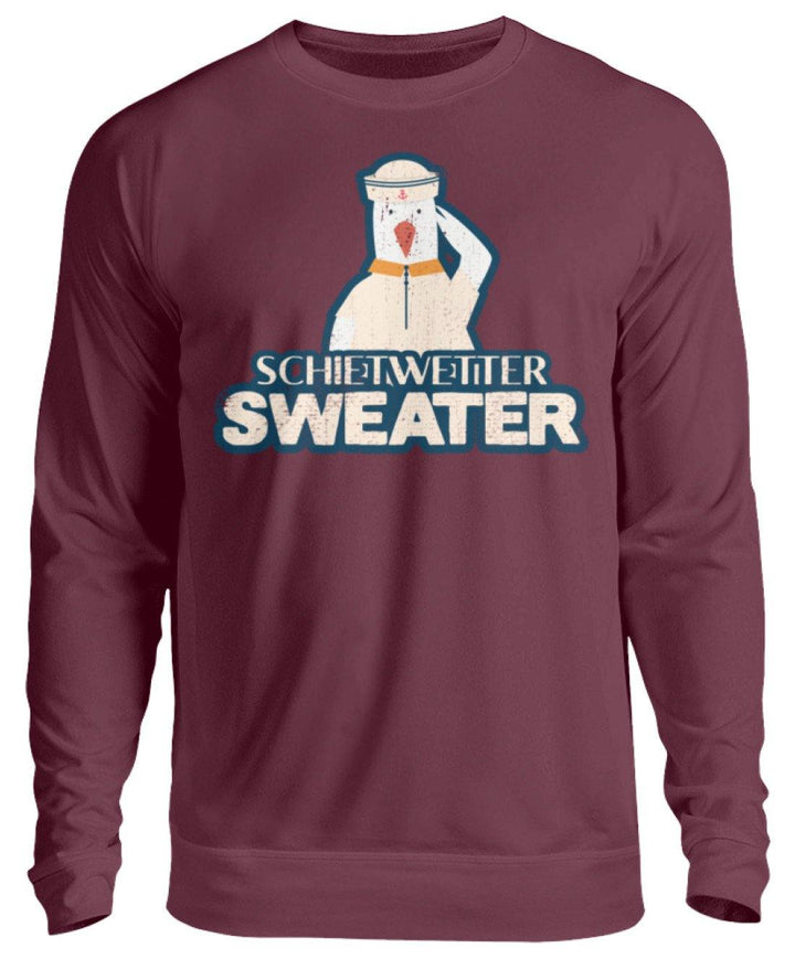 Schietwetter Sweater - Norddeutsch   - Unisex Pullover - Words on Shirts Sag es mit dem Mittelfinger Shirts Hoodies Sweatshirt Taschen Gymsack Spruch Sprüche Statement