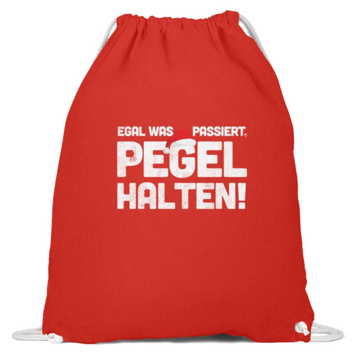 Pegel halten Weihnachten Words on Shirts  - Baumwoll Gymsac - Words on Shirts Sag es mit dem Mittelfinger Shirts Hoodies Sweatshirt Taschen Gymsack Spruch Sprüche Statement