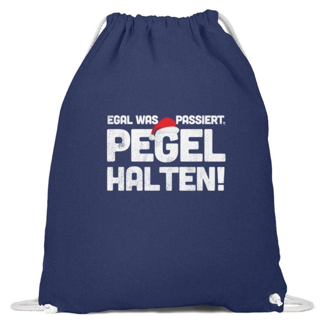 Pegel halten Weihnachten Words on Shirts  - Baumwoll Gymsac - Words on Shirts Sag es mit dem Mittelfinger Shirts Hoodies Sweatshirt Taschen Gymsack Spruch Sprüche Statement