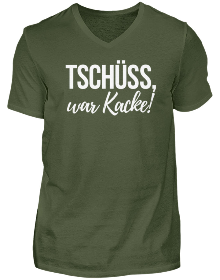 Tschüss, war Kacke!  - Herren V-Neck Shirt - Words on Shirts