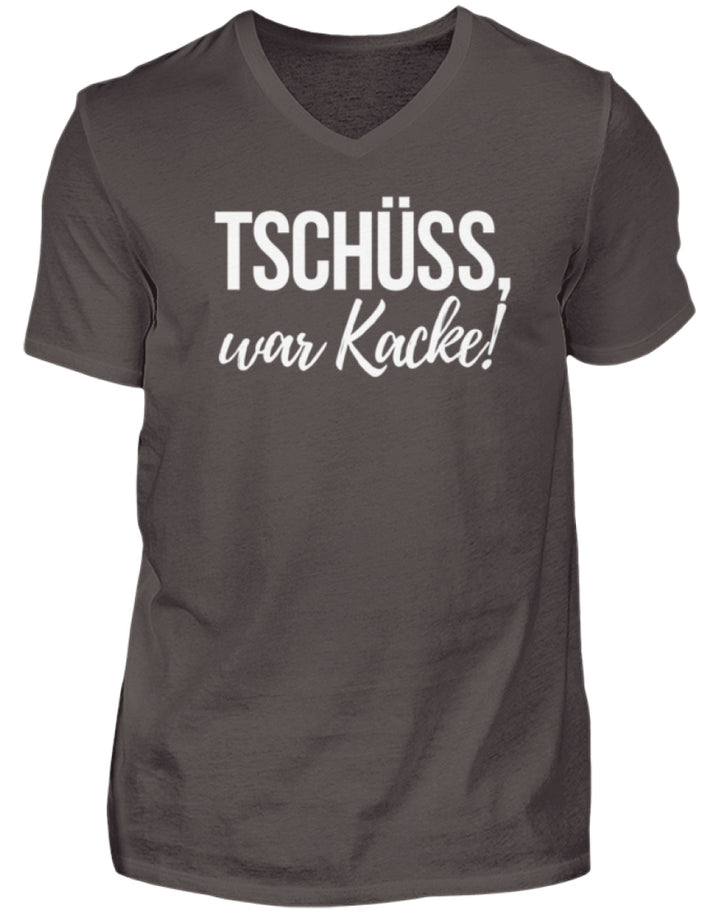 Tschüss, war Kacke!  - Herren V-Neck Shirt - Words on Shirts
