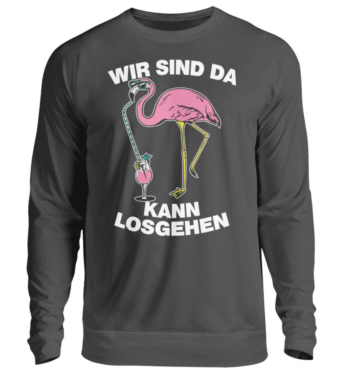 Wir sind da, kann losgehen - Flamingo  - Unisex Pullover