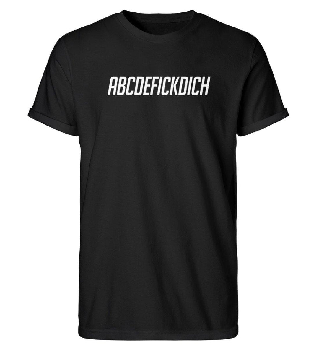 ABCDEFICKDICH -  Words on Shirts - PR  - Herren RollUp Shirt - Words on Shirts Sag es mit dem Mittelfinger Shirts Hoodies Sweatshirt Taschen Gymsack Spruch Sprüche Statement