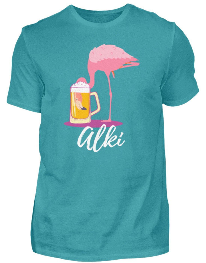 Flamingo Alki - Words on Shirt  - Herren Shirt - Words on Shirts Sag es mit dem Mittelfinger Shirts Hoodies Sweatshirt Taschen Gymsack Spruch Sprüche Statement