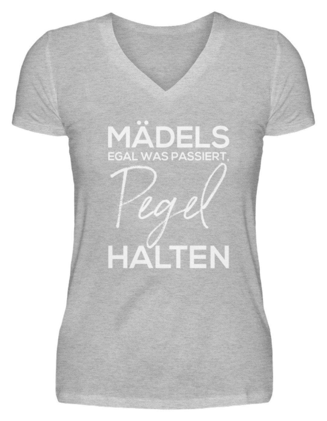 Mädels, Pegel halten.  - V-Neck Damenshirt - Words on Shirts