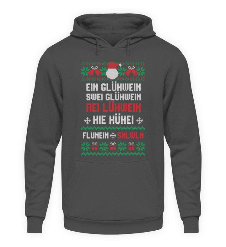 1 2 3 4 5 6 Glühwein - Words on Shirts  - Unisex Kapuzenpullover Hoodie - Words on Shirts Sag es mit dem Mittelfinger Shirts Hoodies Sweatshirt Taschen Gymsack Spruch Sprüche Statement