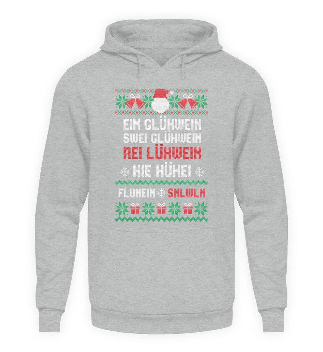 1 2 3 4 5 6 Glühwein - Words on Shirts  - Unisex Kapuzenpullover Hoodie - Words on Shirts Sag es mit dem Mittelfinger Shirts Hoodies Sweatshirt Taschen Gymsack Spruch Sprüche Statement