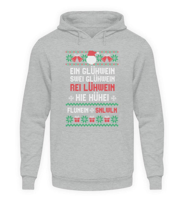 1 2 3 4 5 6 Glühwein - Words on Shirts  - Unisex Kapuzenpullover Hoodie - Words on Shirts Sag es mit dem Mittelfinger Shirts Hoodies Sweatshirt Taschen Gymsack Spruch Sprüche Statement