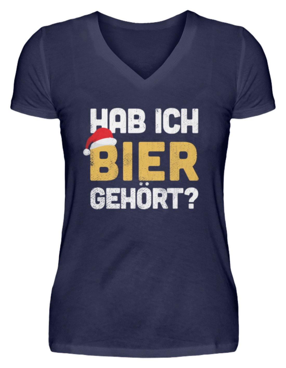 Hab ich Bier gehört? - Words on Shirts  - V-Neck Damenshirt