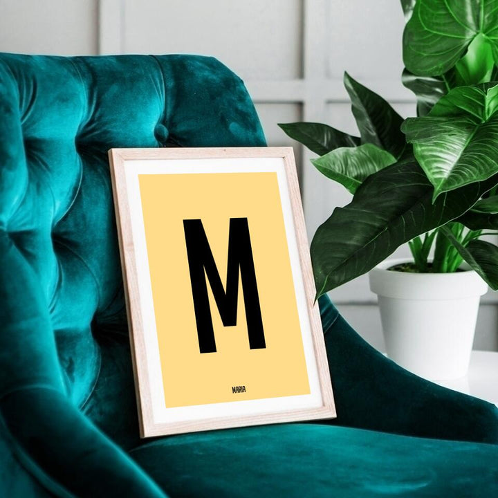 Buchstabenposter Vorname | personalisierbares Poster mit Name & Buchstabe | Geschenk für Paare Babyposter