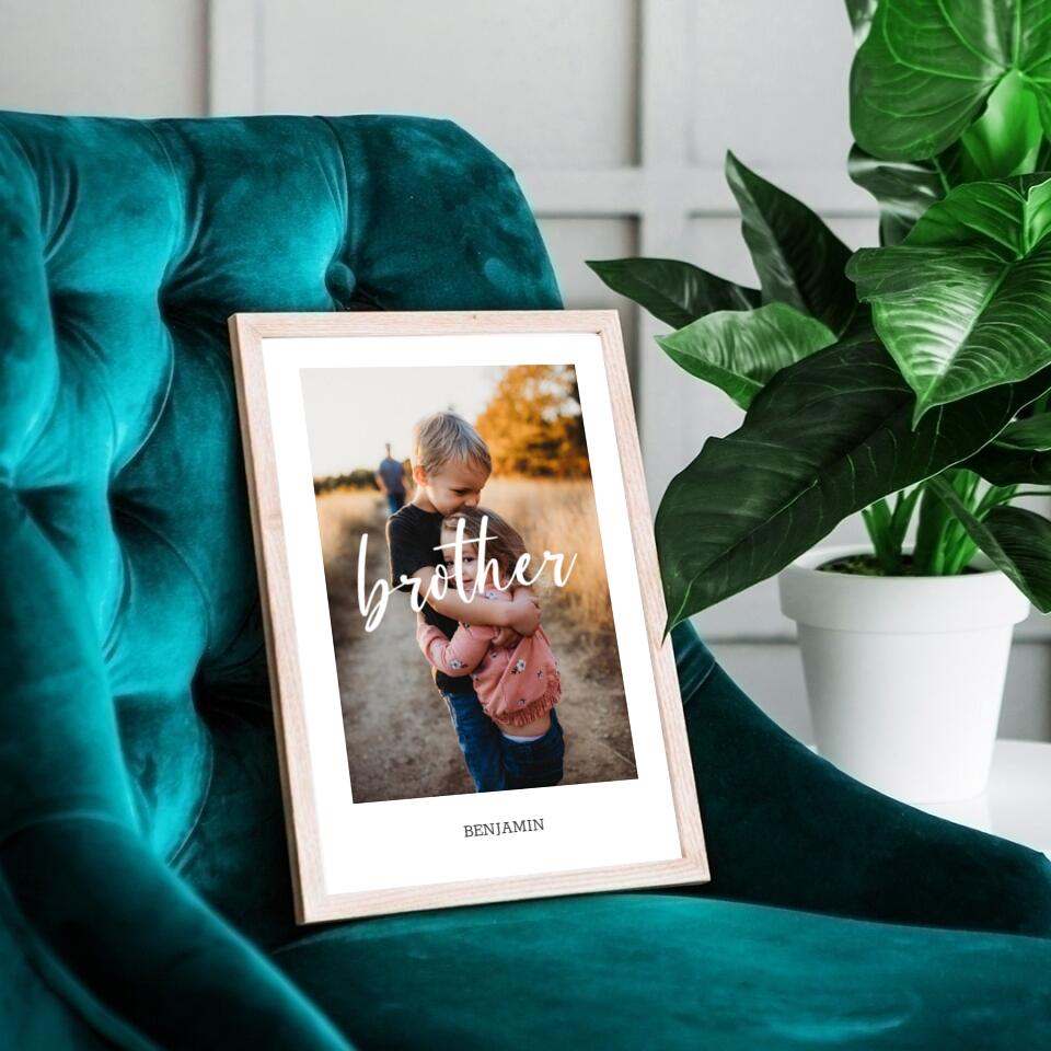 Familienposter Brother | personalisierbares Poster mit Name & Bild | Geschenk für Familie, Jahrestag, Valentinstag, Geschwister, Bruder & Schwester