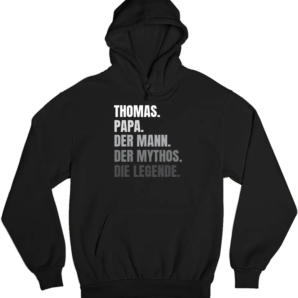 Papa, der Mann, der Mythos, die Legende - Vatertagsgeschenk - Papa Spruch - Vater T-Shirt - personalisierbar mit Name - Words on Shirts