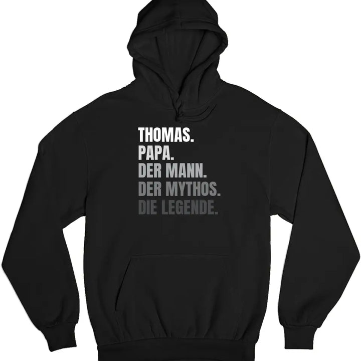 Papa, der Mann, der Mythos, die Legende - Vatertagsgeschenk - Papa Spruch - Vater T-Shirt - personalisierbar mit Name - Words on Shirts