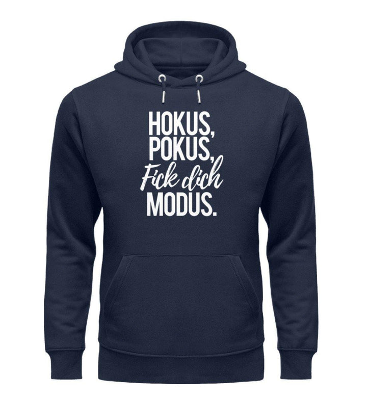 Fick dich Modus - Words on Shirts - PR  - Unisex Organic Hoodie - Words on Shirts Sag es mit dem Mittelfinger Shirts Hoodies Sweatshirt Taschen Gymsack Spruch Sprüche Statement