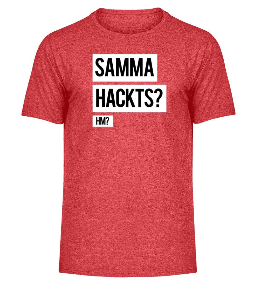 Samma Hackts? Hm?- Words on Shirts - PR  - Herren Melange Shirt