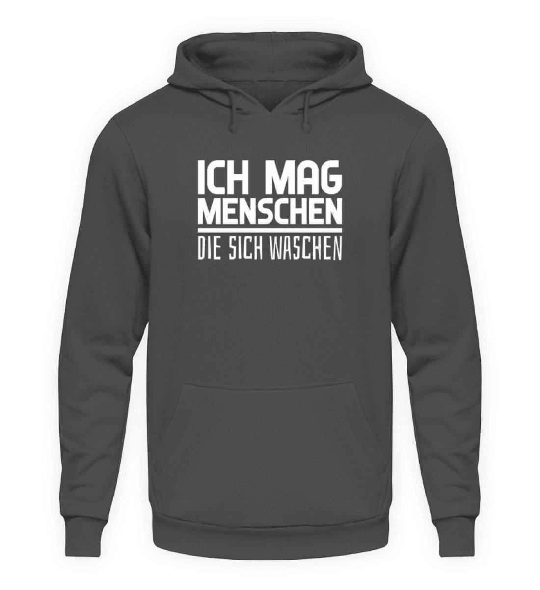 Ich mag Menschen - Words on Shirts  - Unisex Kapuzenpullover Hoodie
