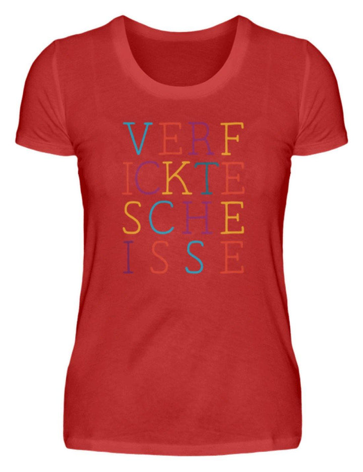 Verf ickte sche isse - Words on Shirts  - Damenshirt - Words on Shirts Sag es mit dem Mittelfinger Shirts Hoodies Sweatshirt Taschen Gymsack Spruch Sprüche Statement