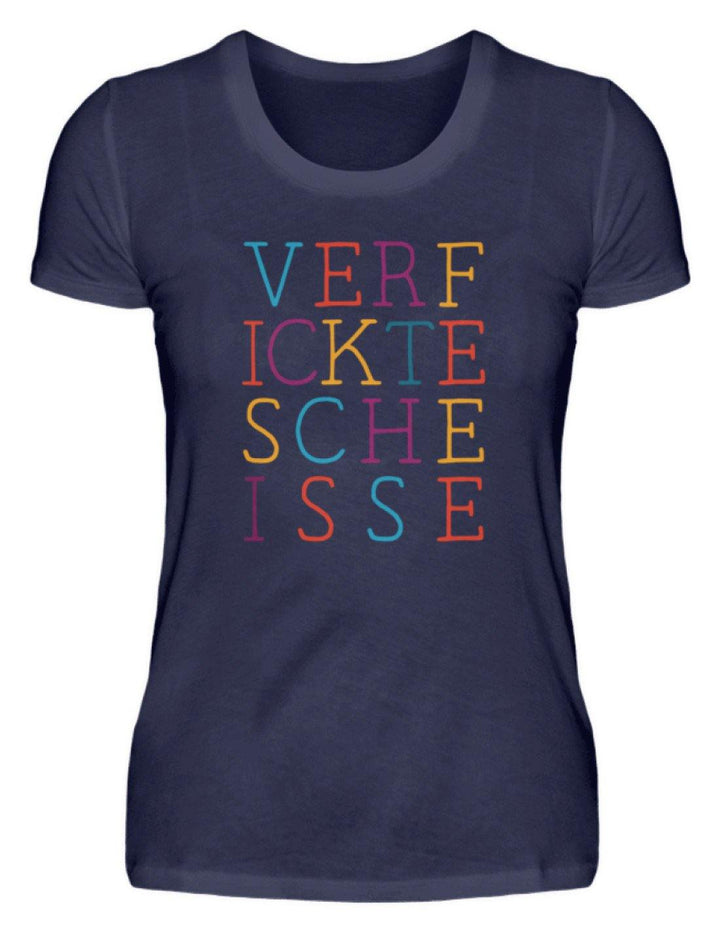 Verf ickte sche isse - Words on Shirts  - Damenshirt - Words on Shirts Sag es mit dem Mittelfinger Shirts Hoodies Sweatshirt Taschen Gymsack Spruch Sprüche Statement