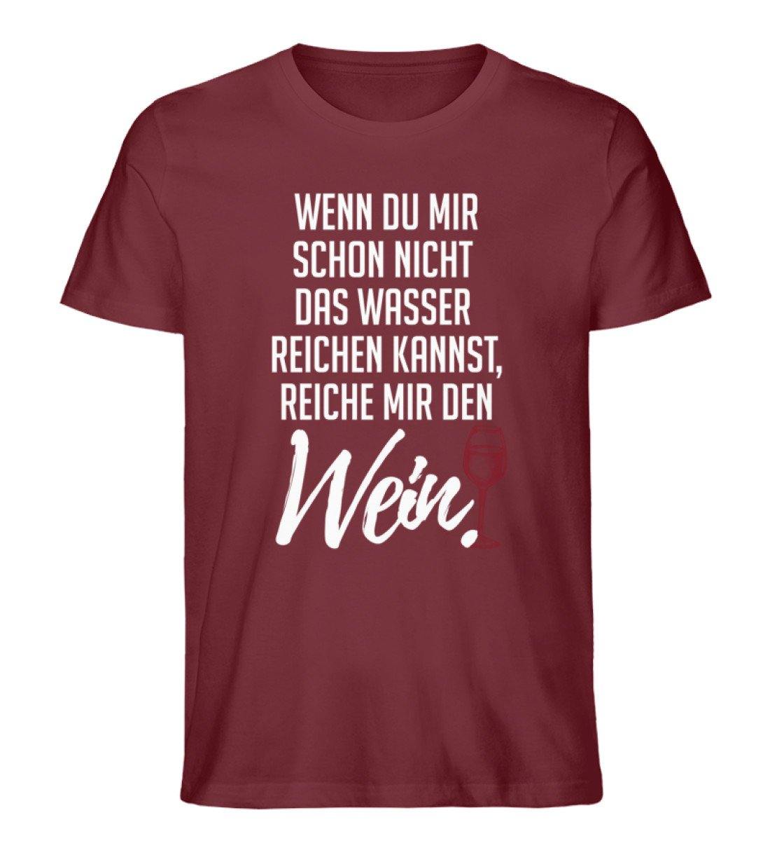 Reiche mir den Wein.  - Herren Premium Organic Shirt