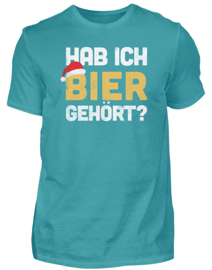 Hab ich Bier gehört? - Words on Shirts  - Herren Shirt - Words on Shirts Sag es mit dem Mittelfinger Shirts Hoodies Sweatshirt Taschen Gymsack Spruch Sprüche Statement