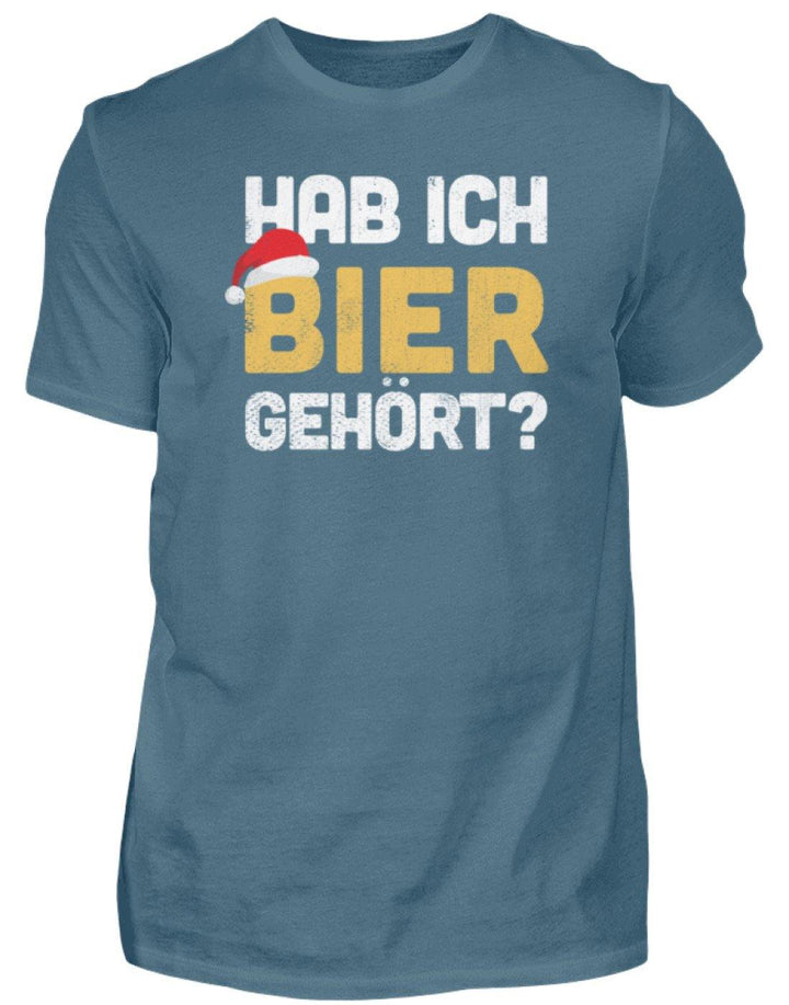 Hab ich Bier gehört? - Words on Shirts  - Herren Shirt - Words on Shirts Sag es mit dem Mittelfinger Shirts Hoodies Sweatshirt Taschen Gymsack Spruch Sprüche Statement