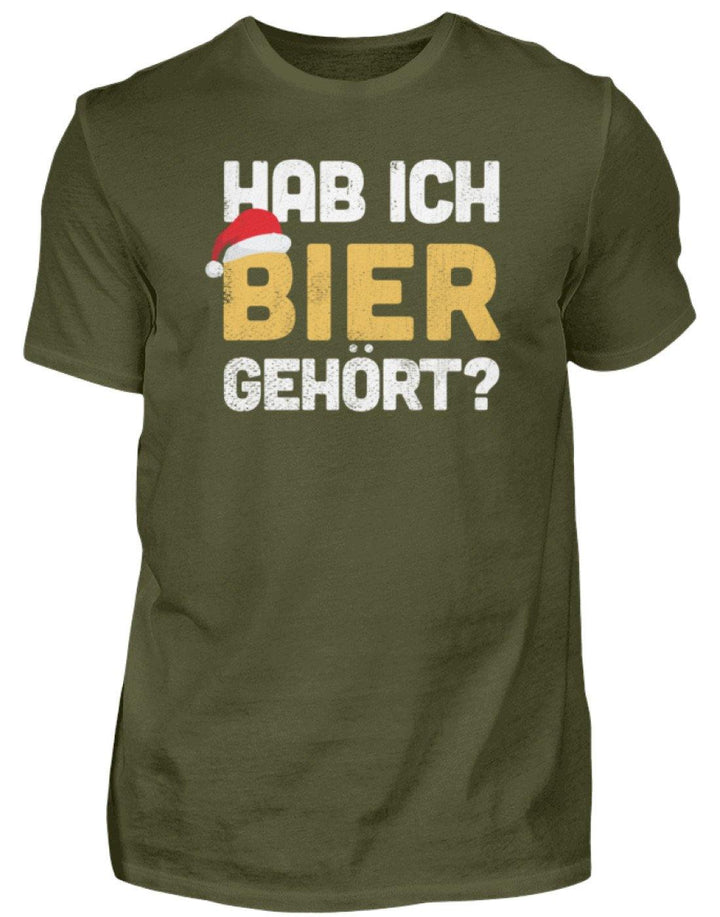 Hab ich Bier gehört? - Words on Shirts  - Herren Shirt - Words on Shirts Sag es mit dem Mittelfinger Shirts Hoodies Sweatshirt Taschen Gymsack Spruch Sprüche Statement