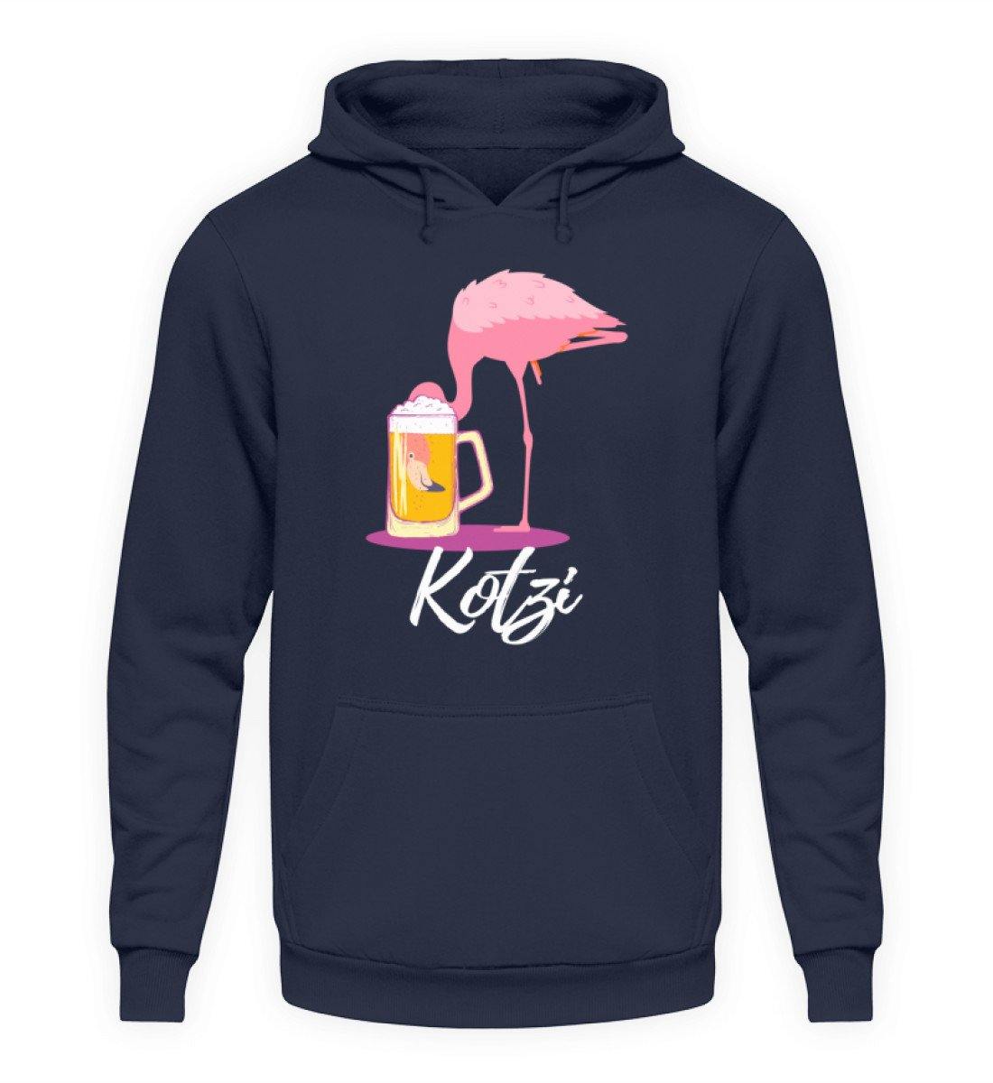 Flamingo Kotzi - Words on Shirt  - Unisex Kapuzenpullover Hoodie