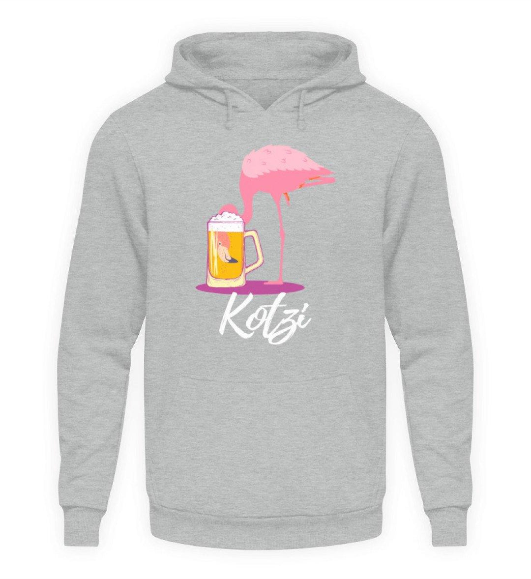 Flamingo Kotzi - Words on Shirt  - Unisex Kapuzenpullover Hoodie - Words on Shirts Sag es mit dem Mittelfinger Shirts Hoodies Sweatshirt Taschen Gymsack Spruch Sprüche Statement