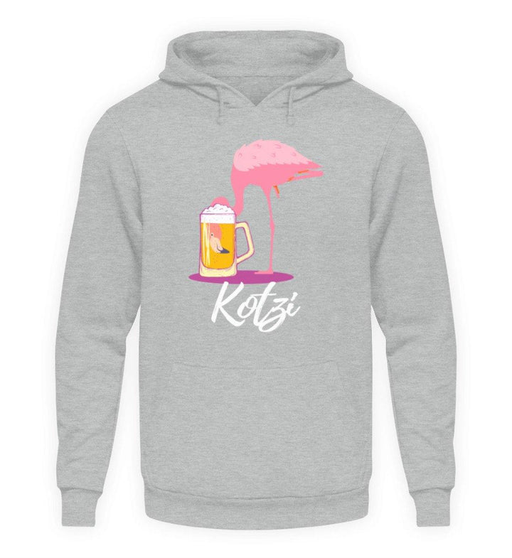 Flamingo Kotzi - Words on Shirt  - Unisex Kapuzenpullover Hoodie - Words on Shirts Sag es mit dem Mittelfinger Shirts Hoodies Sweatshirt Taschen Gymsack Spruch Sprüche Statement