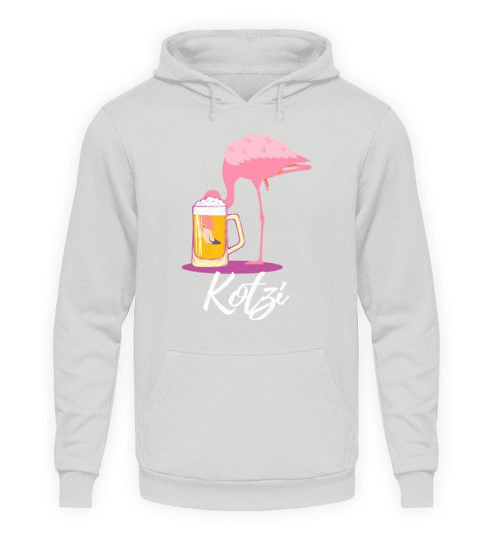 Flamingo Kotzi - Words on Shirt  - Unisex Kapuzenpullover Hoodie - Words on Shirts Sag es mit dem Mittelfinger Shirts Hoodies Sweatshirt Taschen Gymsack Spruch Sprüche Statement