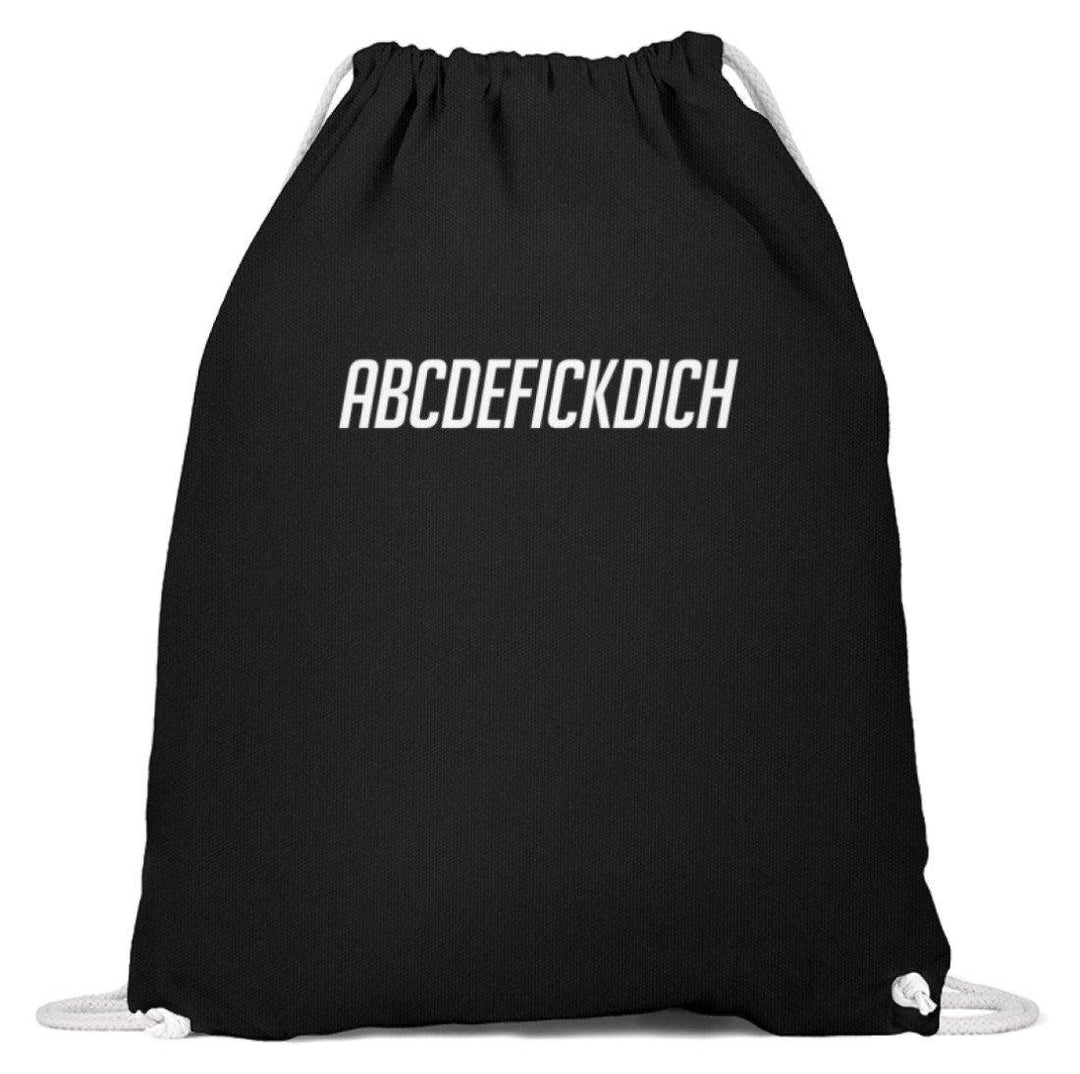 ABCDEF......... Words on Shirts  - Baumwoll Gymsac - Words on Shirts Sag es mit dem Mittelfinger Shirts Hoodies Sweatshirt Taschen Gymsack Spruch Sprüche Statement