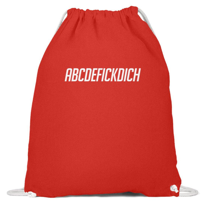 ABCDEF......... Words on Shirts  - Baumwoll Gymsac - Words on Shirts Sag es mit dem Mittelfinger Shirts Hoodies Sweatshirt Taschen Gymsack Spruch Sprüche Statement