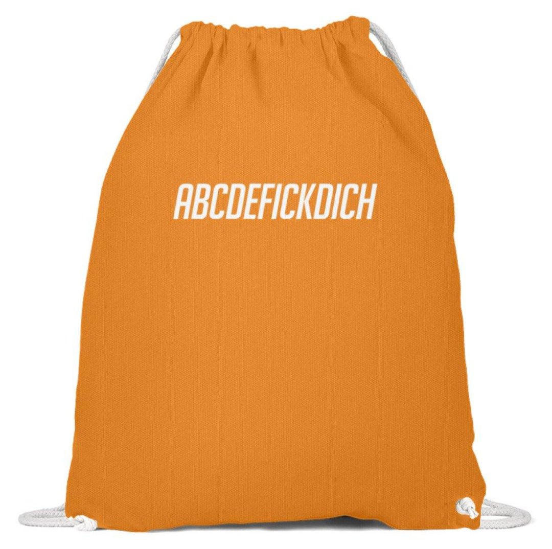 ABCDEF......... Words on Shirts  - Baumwoll Gymsac - Words on Shirts Sag es mit dem Mittelfinger Shirts Hoodies Sweatshirt Taschen Gymsack Spruch Sprüche Statement