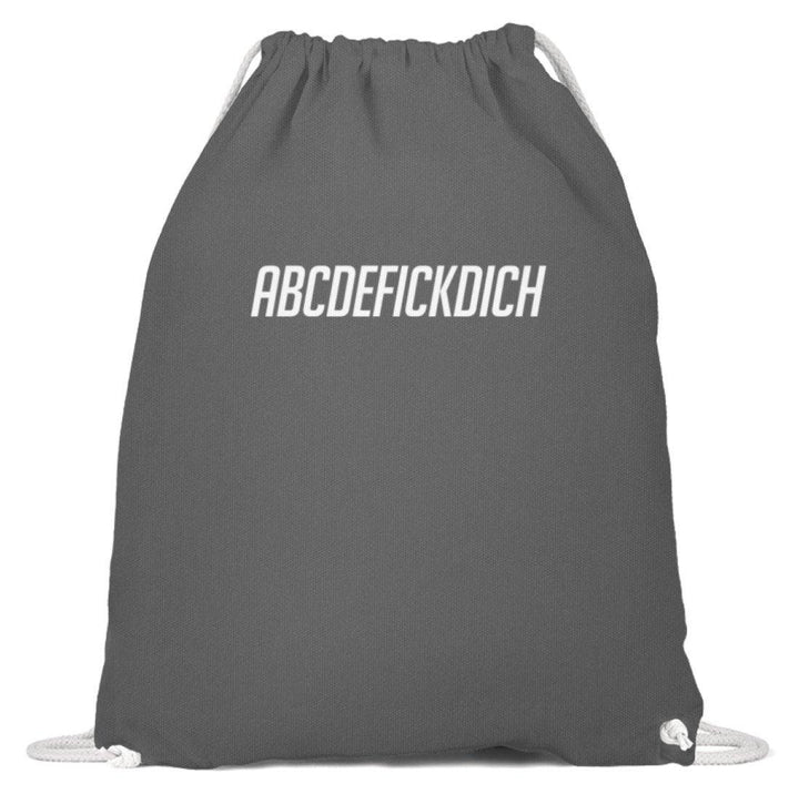 ABCDEF......... Words on Shirts  - Baumwoll Gymsac - Words on Shirts Sag es mit dem Mittelfinger Shirts Hoodies Sweatshirt Taschen Gymsack Spruch Sprüche Statement