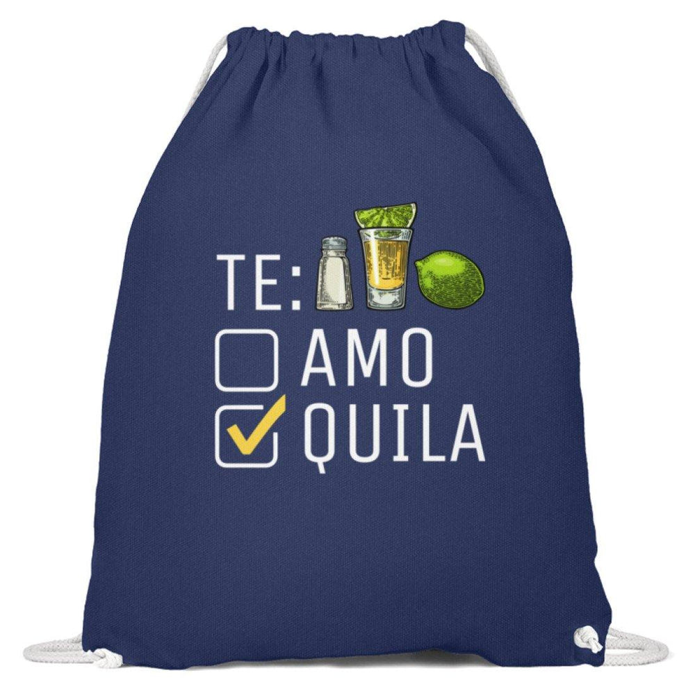Tequila Te:amo Te:qulia   - Baumwoll Gymsac - Words on Shirts
