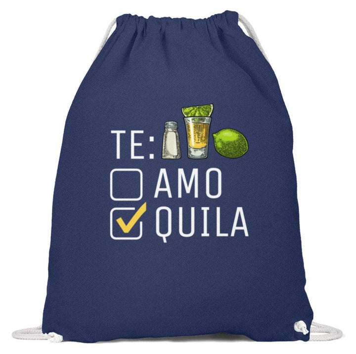 Tequila Te:amo Te:qulia   - Baumwoll Gymsac - Words on Shirts