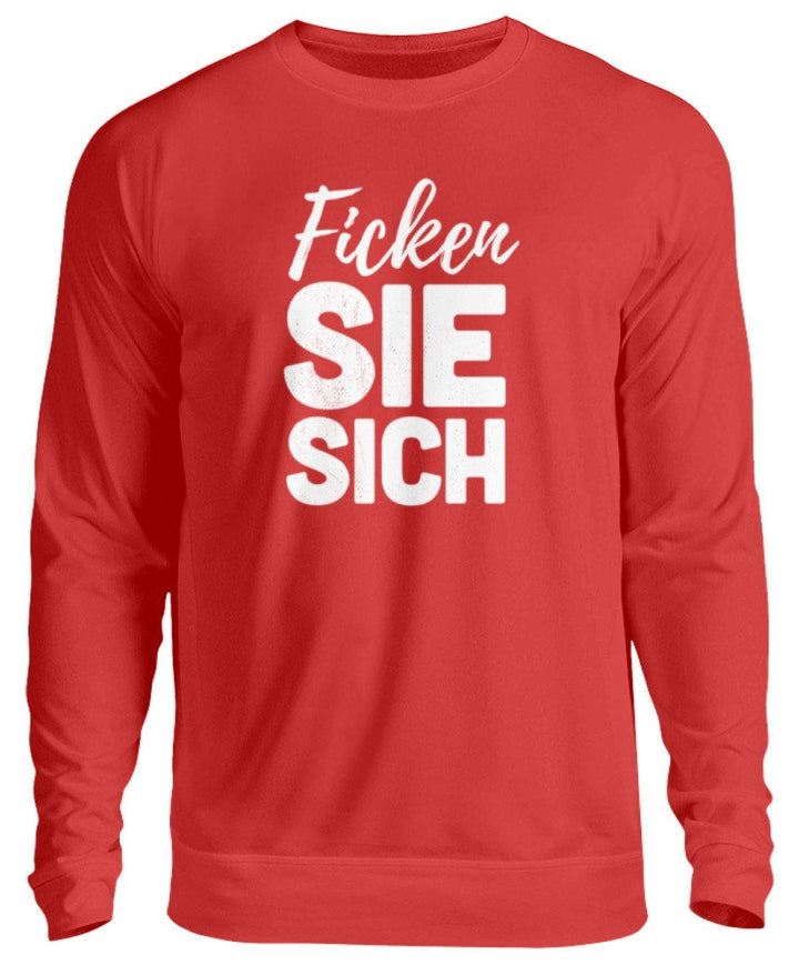 F*cken Sie sich - Words on Shirt  - Unisex Pullover - Words on Shirts Sag es mit dem Mittelfinger Shirts Hoodies Sweatshirt Taschen Gymsack Spruch Sprüche Statement