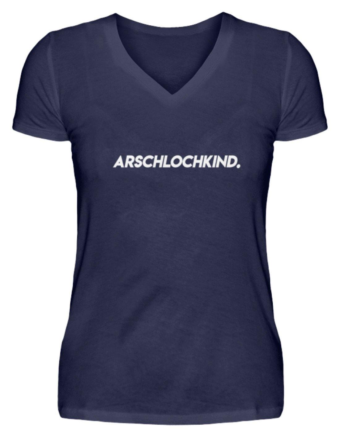 Arschlochkind.  - V-Neck Damenshirt