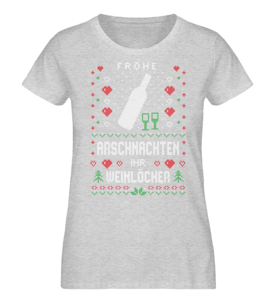 Frohe Arschnachten - Weinlöcher 2020  - Damen Organic Melange Shirt