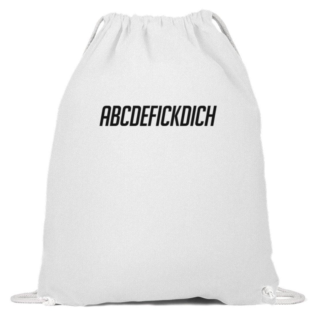 ABCDEF......... Words on Shirts  - Baumwoll Gymsac - Words on Shirts Sag es mit dem Mittelfinger Shirts Hoodies Sweatshirt Taschen Gymsack Spruch Sprüche Statement
