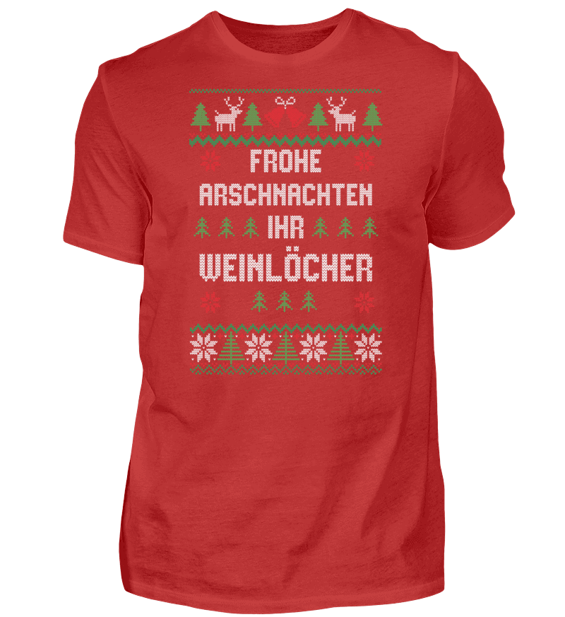 Frohe Arschnachten - Words on Shirts  - Herren Shirt - Words on Shirts - kuhle klamotten - coole klamotten