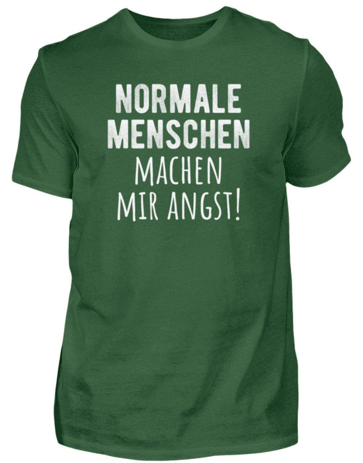 Normale Menschen - Words on Shirts  - Herren Shirt - Words on Shirts Sag es mit dem Mittelfinger Shirts Hoodies Sweatshirt Taschen Gymsack Spruch Sprüche Statement