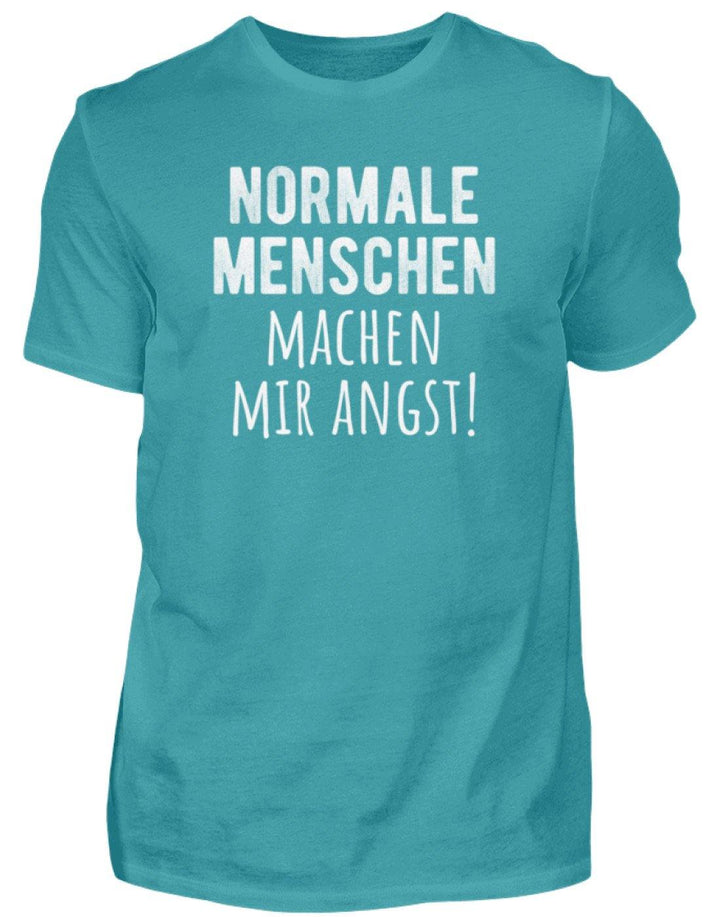 Normale Menschen - Words on Shirts  - Herren Shirt - Words on Shirts Sag es mit dem Mittelfinger Shirts Hoodies Sweatshirt Taschen Gymsack Spruch Sprüche Statement