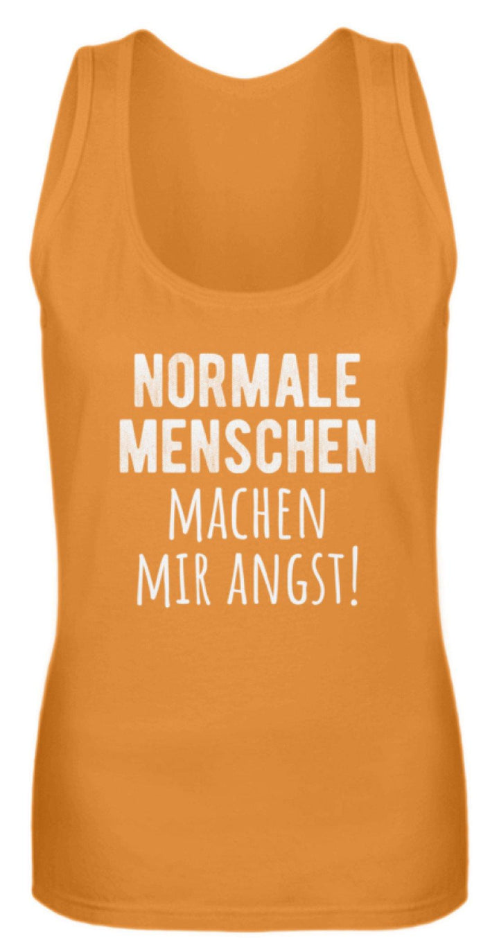 Normale Menschen - Words on Shirts  - Frauen Tanktop - Words on Shirts Sag es mit dem Mittelfinger Shirts Hoodies Sweatshirt Taschen Gymsack Spruch Sprüche Statement